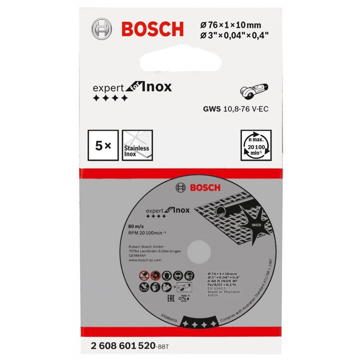 Lõikekettad 76mm Bosch Inox
