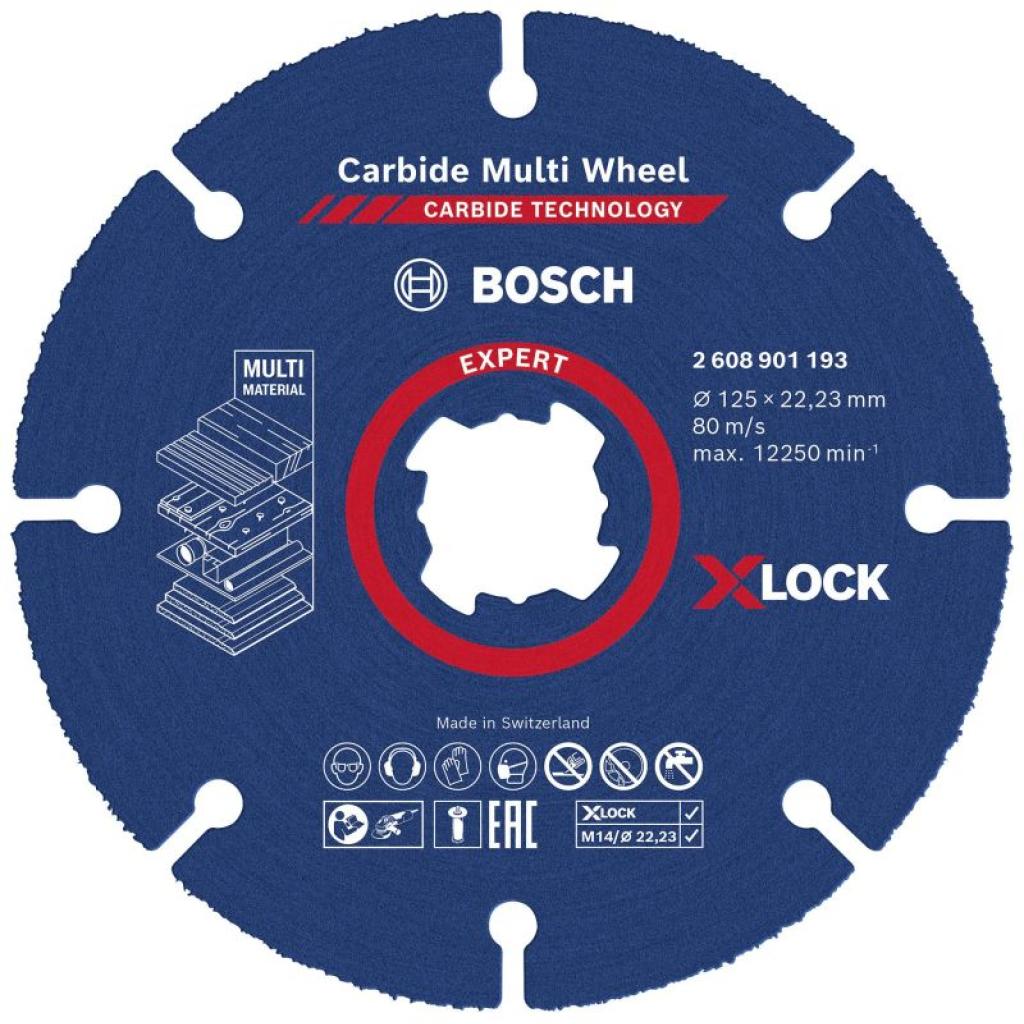 Karbiidlõikeketas 125 mm Bosch Carbide Multi X-Lock