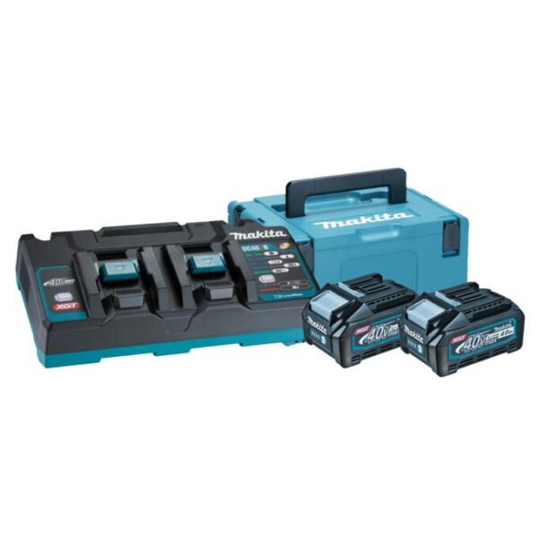 Akude ja laadija komplekt Makita 40V XGT (BL4040 x 2+ DC40RB + Makpac)