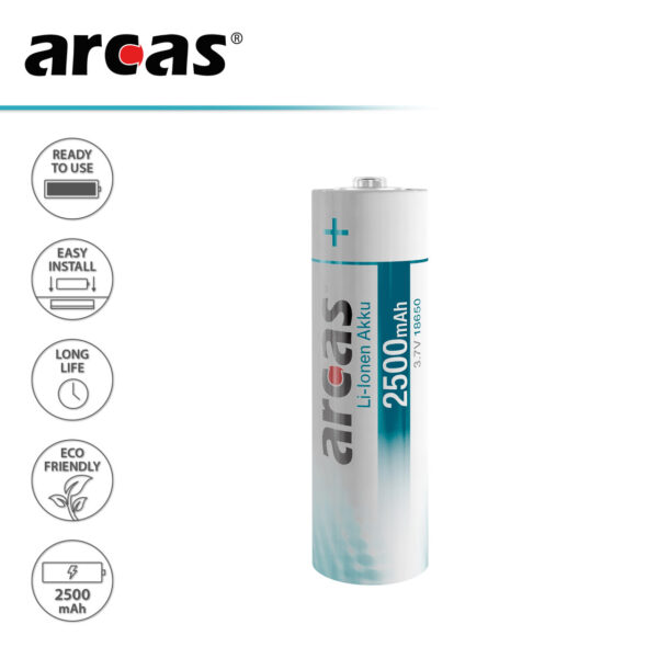 Akuelement Li-ion 18650 3,7V B1 2500 mAh, ARCAS