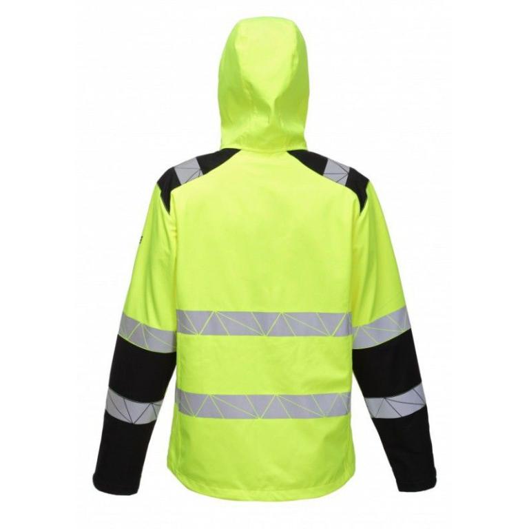 Kõrgnähtav softshell jakk BoSafety Atlas, kollane/must - Image 3