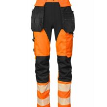 Kõrgnähtavad ripptaskutega püksid BoSafety Mashup oranž/must