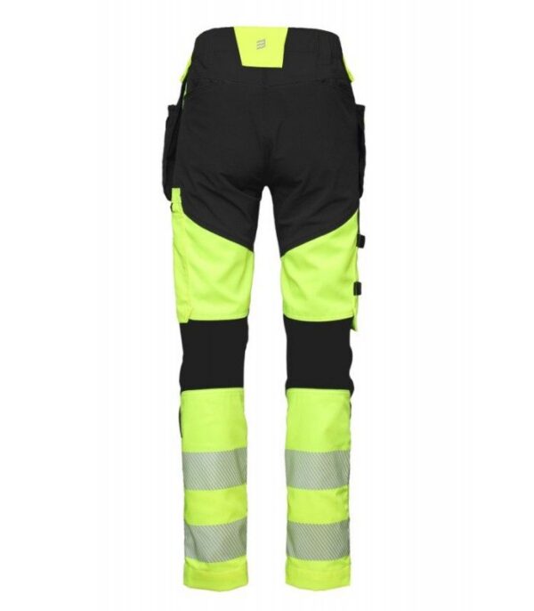 Kõrgnähtavad ripptaskutega püksid BoSafety Mashup kollane/must - Image 2