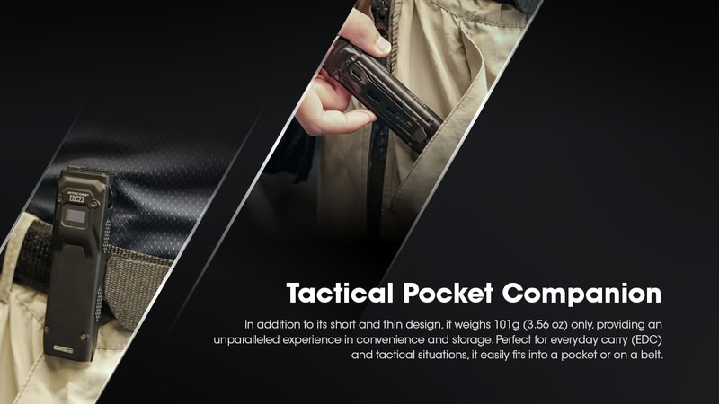 Nitecore EDC23 2500lm USB-C laetav eriti õhuke EDC taskulamp - Image 5