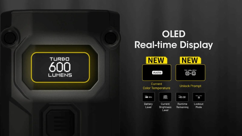 Nitecore TINI-3 600lm laetav võtmehoidja-taskulamp - Image 6