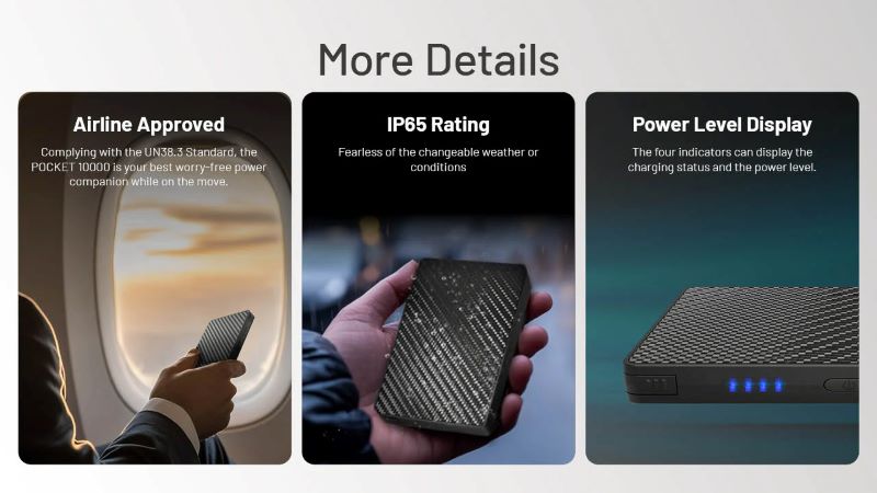 Nitecore Pocket 10000 USB-C akupank koos kaabliga - Image 5