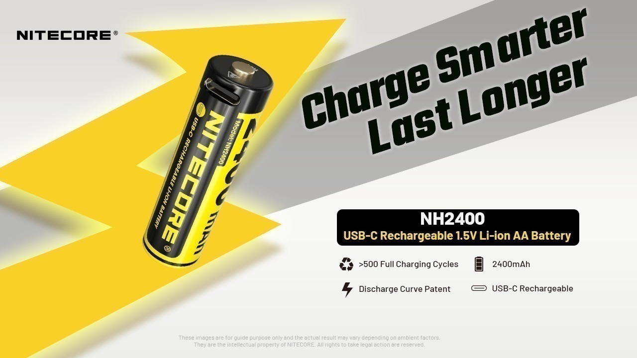 Nitecore NH2400 2400 mAh USB-C laetav AA aku (1 tk) - Image 4