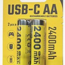 Nitecore NH2400 2400 mAh USB-C laetavad AA akud (2 tk)