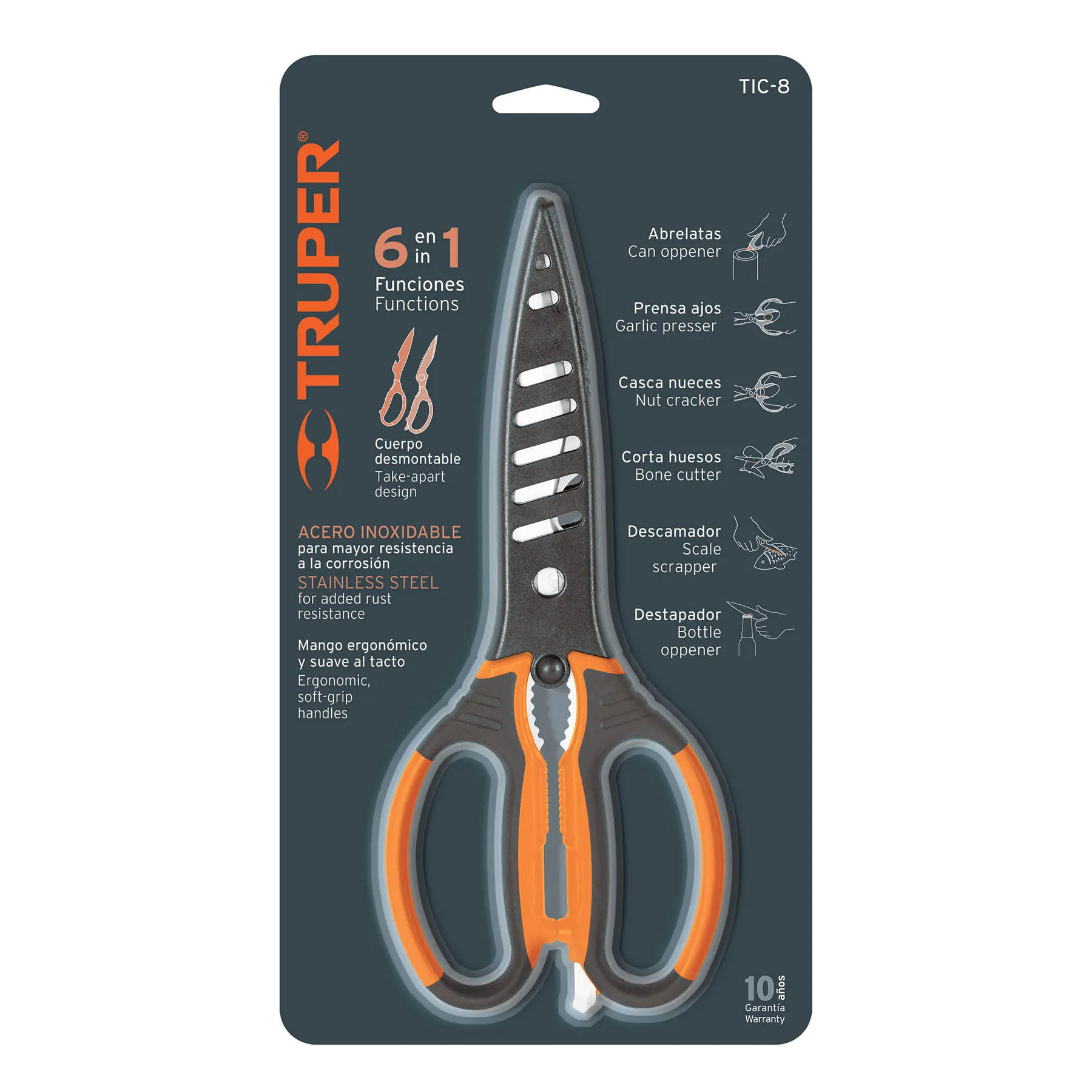 Köögikäärid 200mm, roosteveba, Truper - Image 2