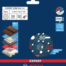 Lihvketas Bosch Expert O780, 150mm, G80/120/180