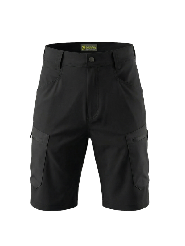 Lühikesed püksid stretšiga, BoSafety Cargo Pro, mustad