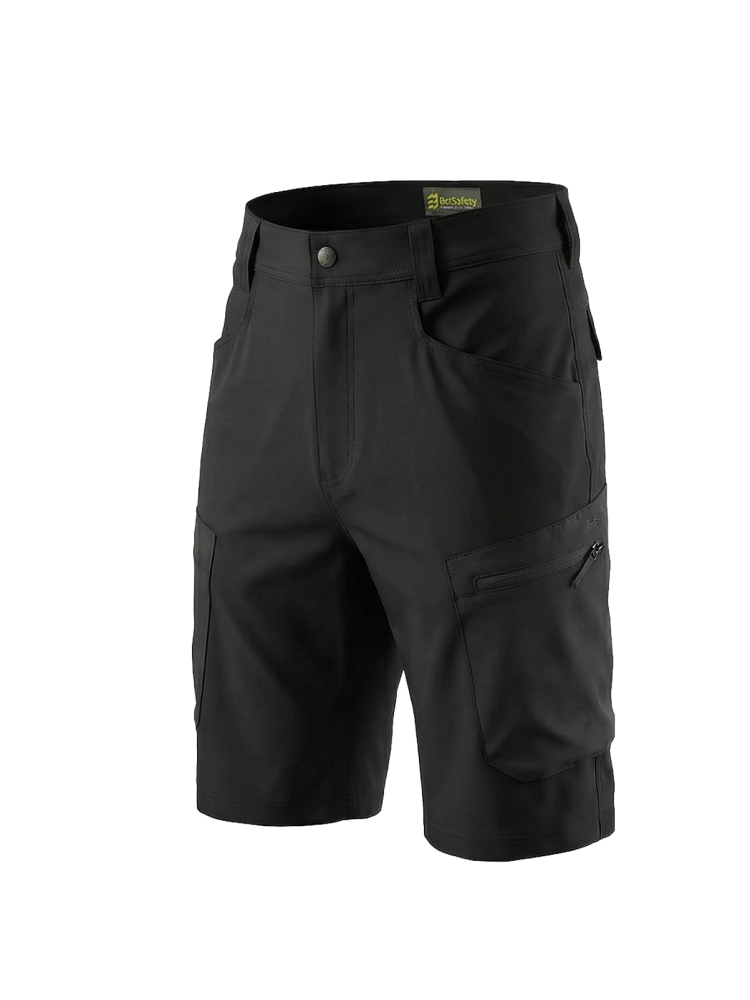 Lühikesed püksid stretšiga, BoSafety Cargo Pro, mustad - Image 2