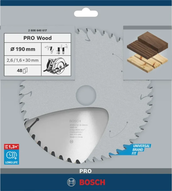 Saeketas 190mm Bosch PRO Wood 48H