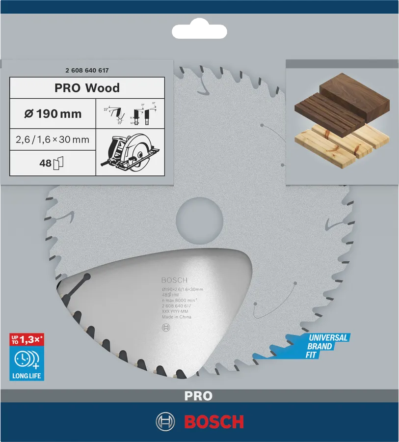 Saeketas 190mm Bosch PRO Wood 48H
