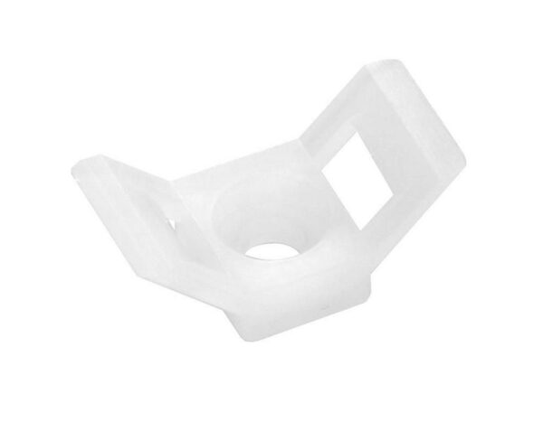 Kaablisideme alus 15x30x4 mm valge, 100tk, SapiSelco