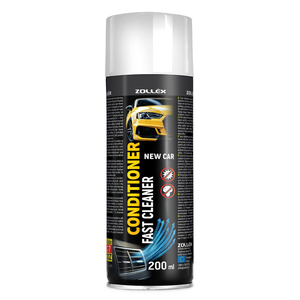 Kliimasüsteemi puhastaja, uus auto 200ml, Zollex
