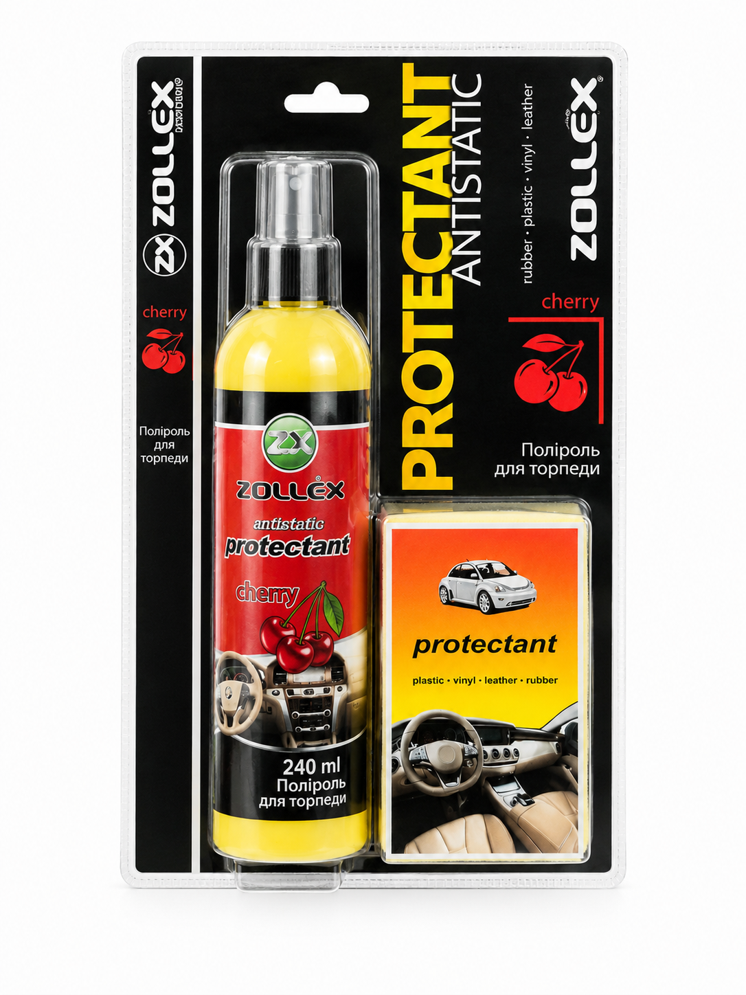 Puhastusvahendi komplekt svammiga, kirss 240ml, Zollex