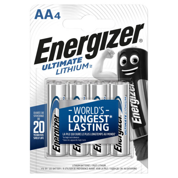 Liitiumpatarei Energizer Ultimate Lithium AA/LR6 1,5V 4tk