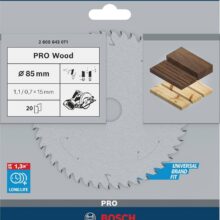 Saeketas 85mm Bosch PRO Wood 20H