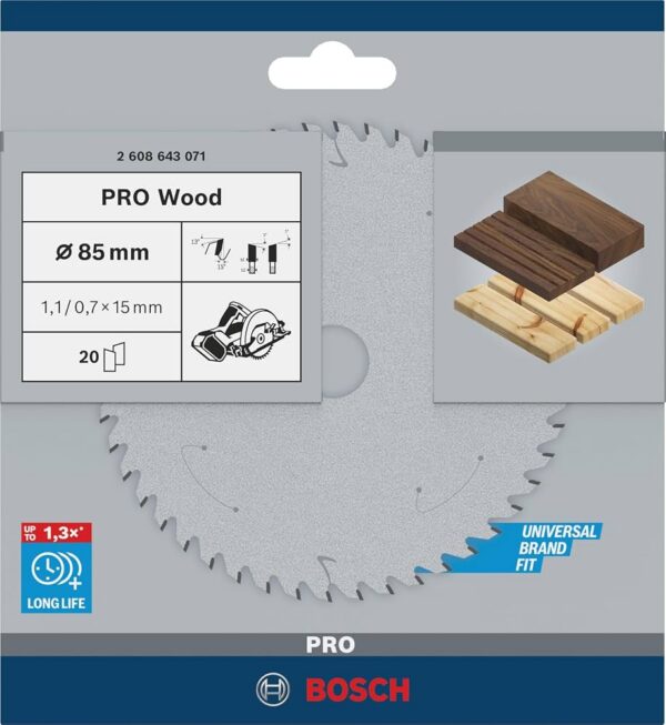 Saeketas 85mm Bosch PRO Wood 20H