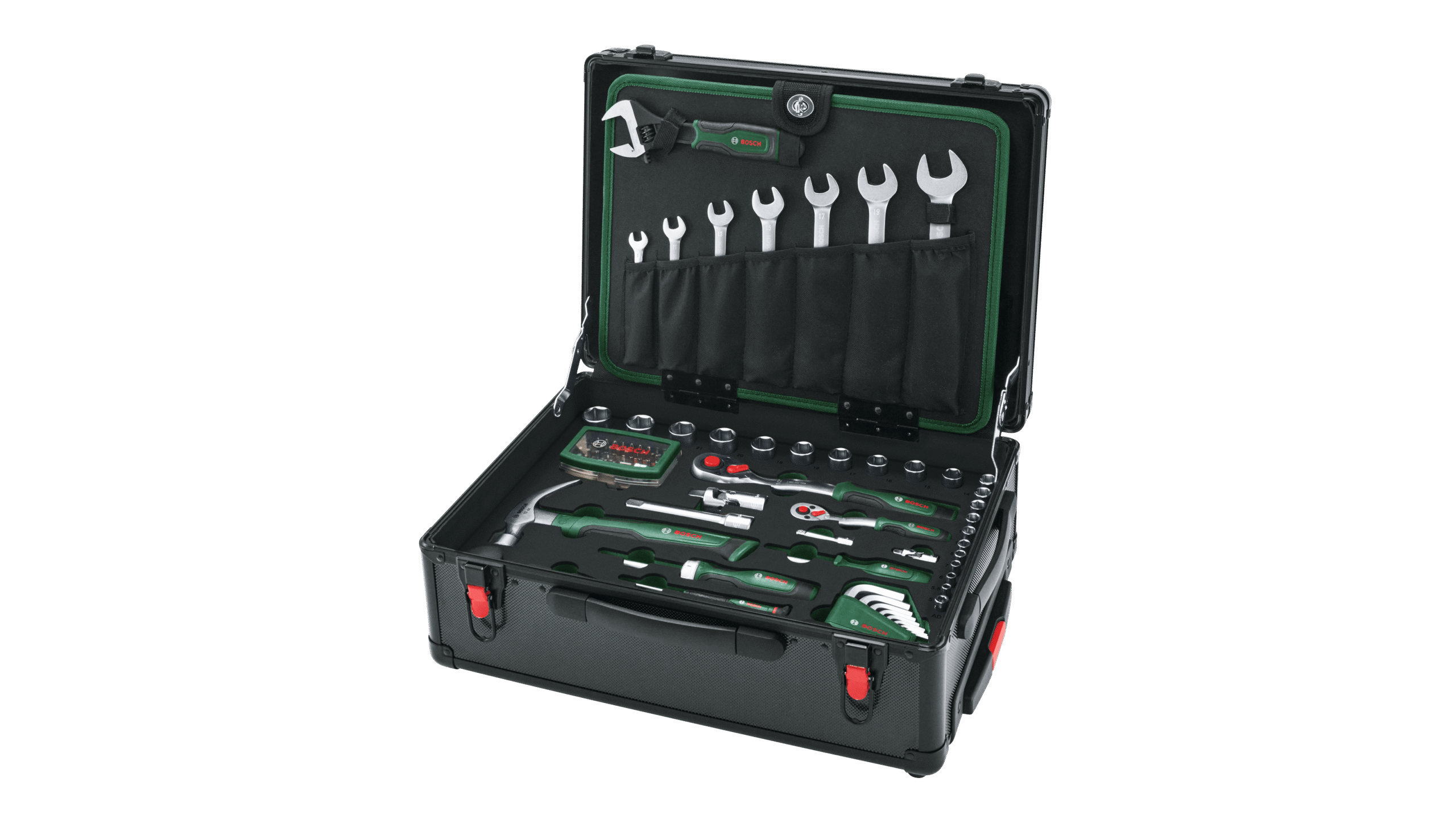 Bosch 119-osaline ratastel tööriistakohvri komplekt – Bosch