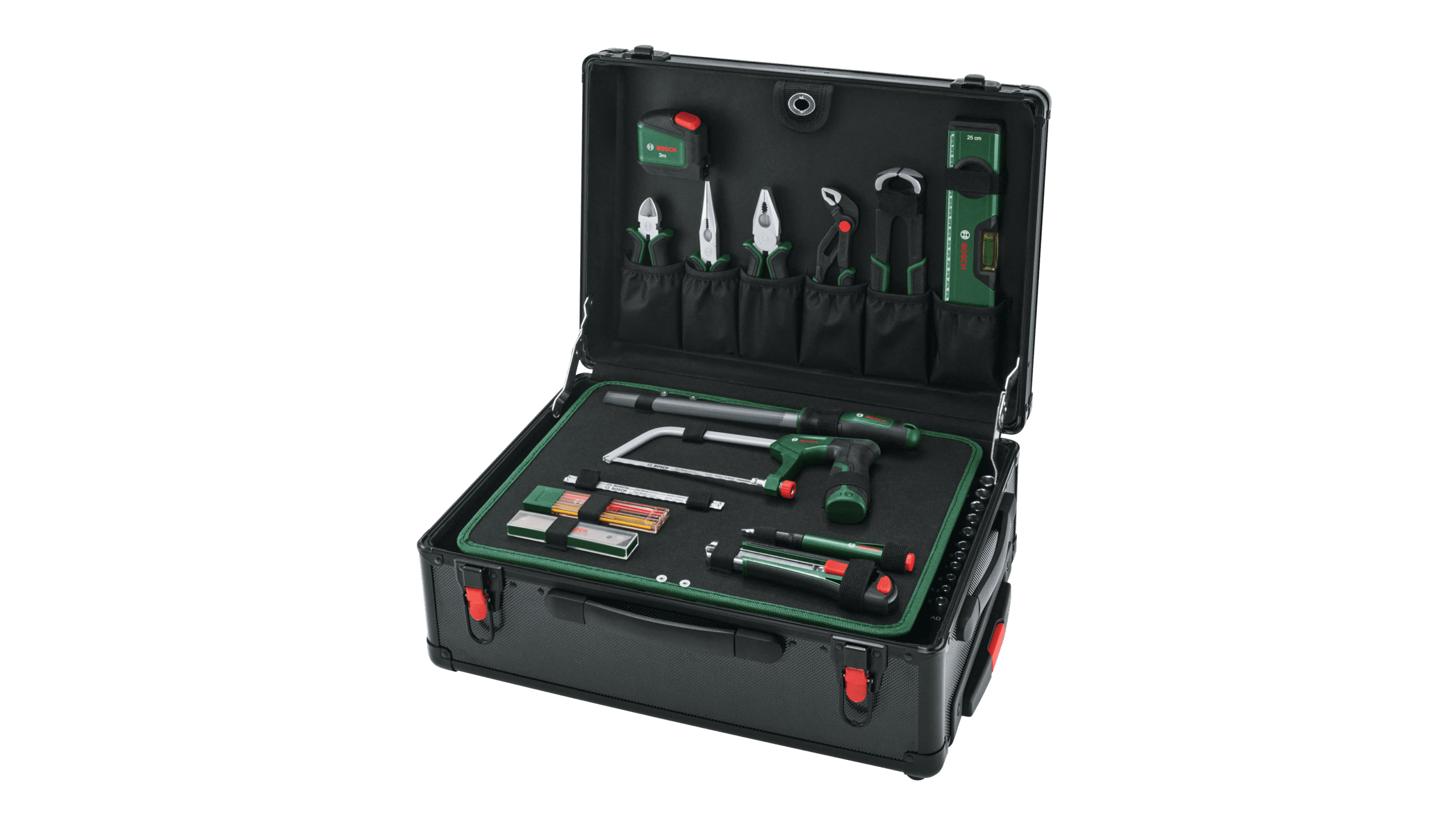 Bosch 119-osaline ratastel tööriistakohvri komplekt – Bosch