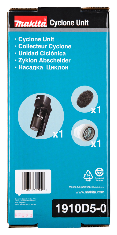 Tsüklonfiltri komplekt, CL003/DCL286 must – Makita