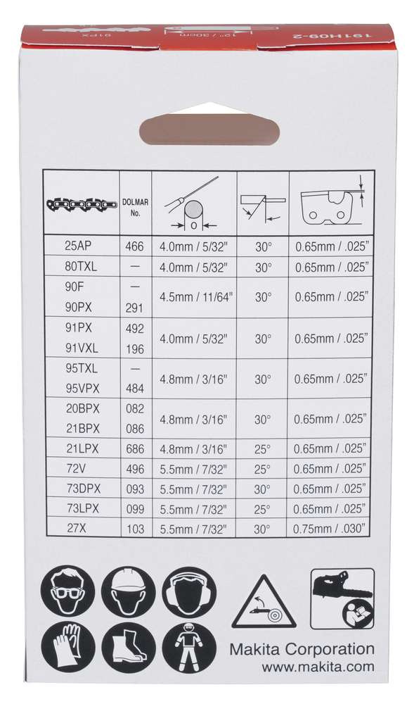 Saekett 4" / 10 cm • 0,325" • 1,1 mm • 80TXL DUC101 – Makita