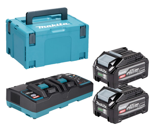 Akude ja laadija komplekt XGT (BL4040F x 2+ DC40RB + Makpac kast No.3) – Makita