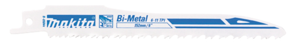 Univ.saetera BiM 152x0,9mm (6-11tpi), 2tk.UNIVERSAALNE (värvil.metallid, PVC, naeltega puit, met. 5-8mm), kiire lõige – Makita