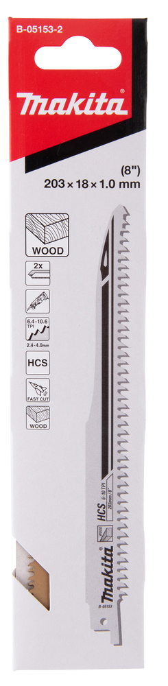 Univ.saetera HCS 203x1,0mm (6-10Tpi), 2tk., puit, kiire lõige – Makita