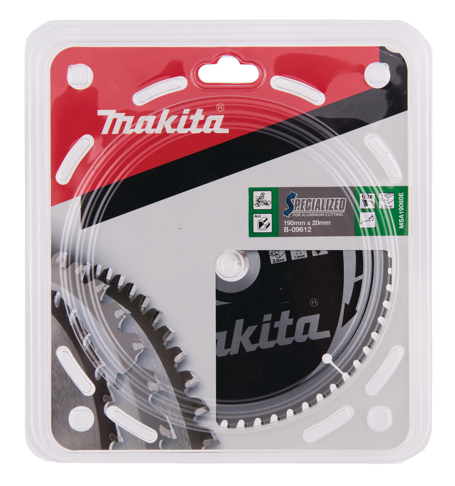 T.C.T hammastega saeketas alumiiniumi lõikamiseks 190X2X20mm -5° T60 SPECIALIZED – Makita