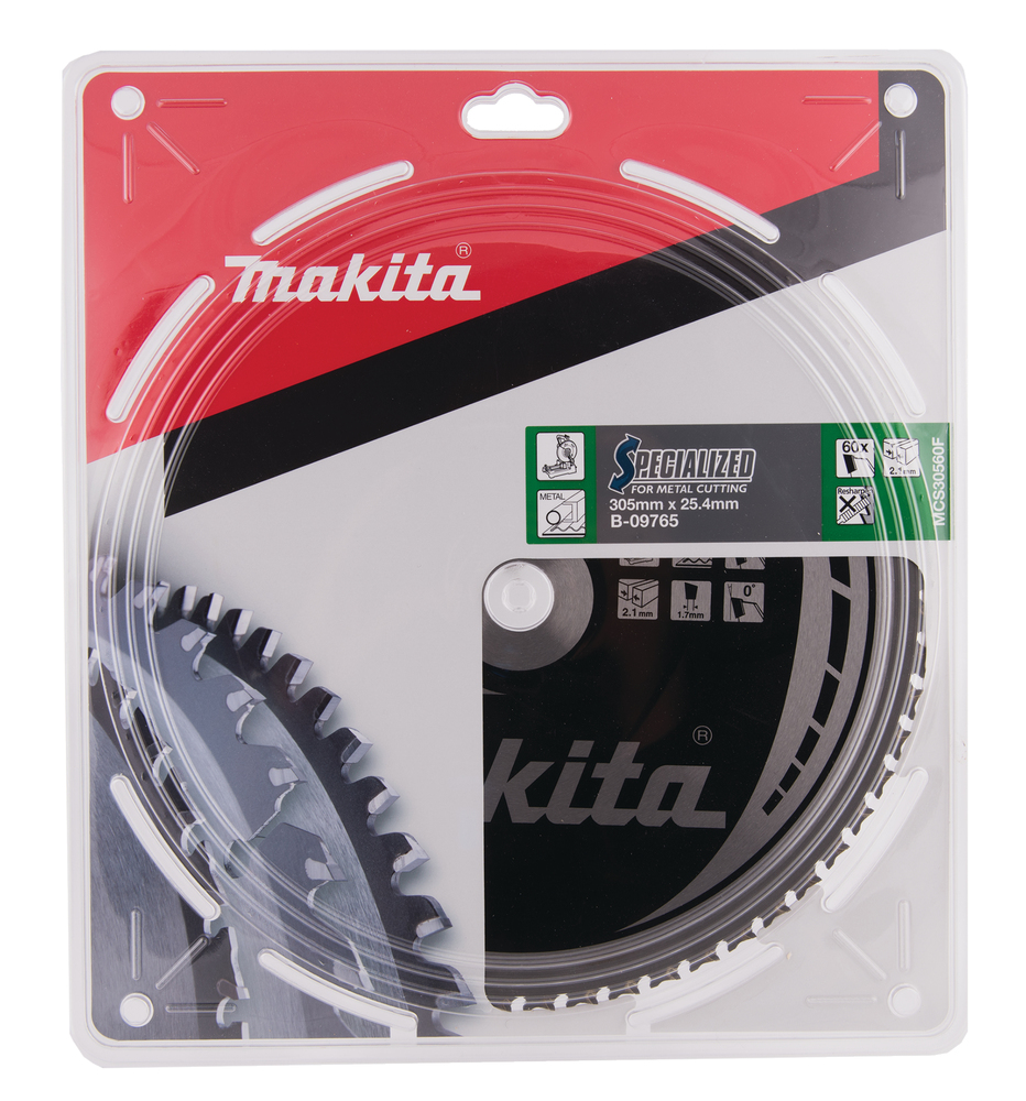 T.C.T hammastega saeketas metalli lõikamiseks 305X2.1X25.4mm 0° T60 SPECIALIZED – Makita