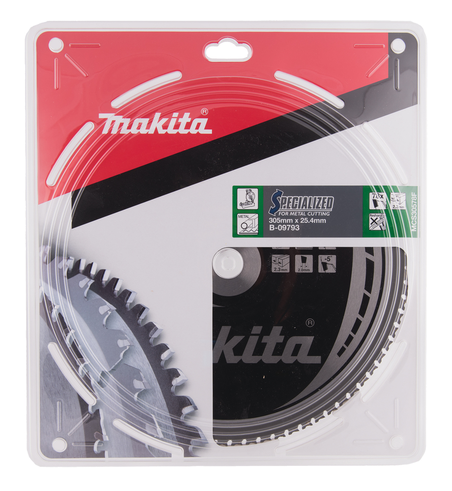T.C.T hammastega saeketas metalli lõikamiseks 305X2.3X25.4mm -5° T78 SPECIALIZED – Makita