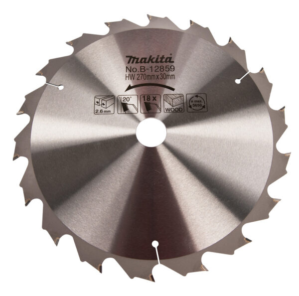 T.C.T hammastega saeketas puidu lõikamiseks 270X2.6X30mm 20° T18 Saeketas standartsele puidule – Makita