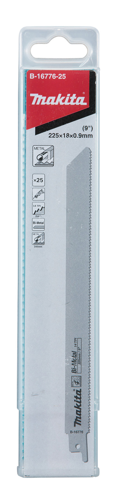 Univ.saeterad BiM 225x0,9mm (14tpi), 25tk. metall plaadid 3-8mm, metall torud 10-175mm – Makita