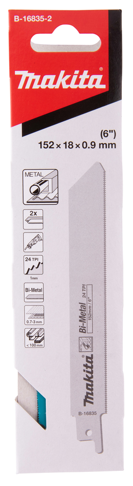 UNIV.SAETERAD BiM 152x0,9mm (24tpi), 2tk., metall 0,7-3mm – Makita