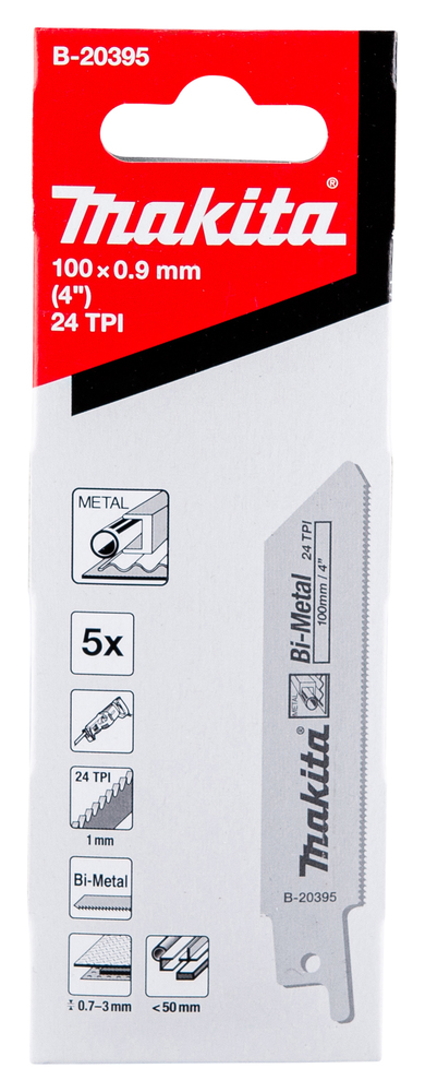 UNIV.SAETERA BiM 100x0,9mm (24tpi), 5tk., metall 0,7-3mm – Makita