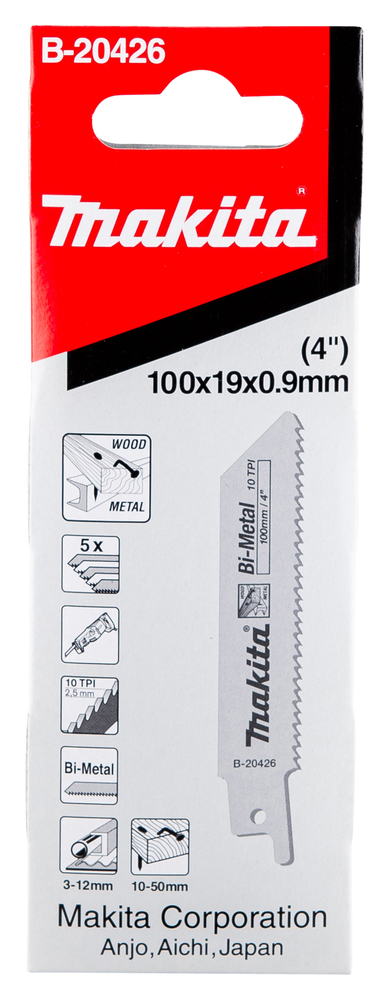 UNIV.SAETERA BiM 100x0,9mm (10tpi) 5tk, metall 3-12mm, puit 10-50mm – Makita
