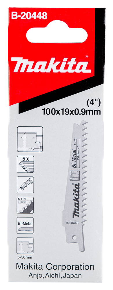 UNIV.SAETERA BiM 100x0,9mm (6tpi), 5tk, kipsplaat 5.0-50.0mm – Makita