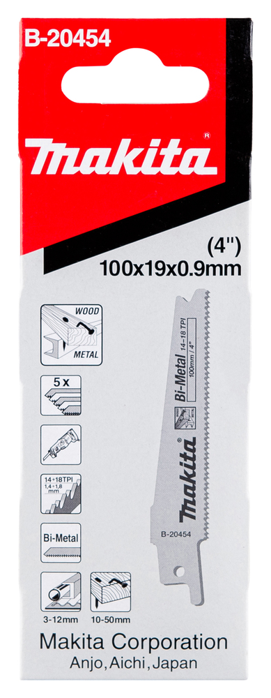 UNIV.SAETERA BiM 100x0,9mm (14-18tpi), 5tk, metall 3-8mm, puit 10-50mm – Makita