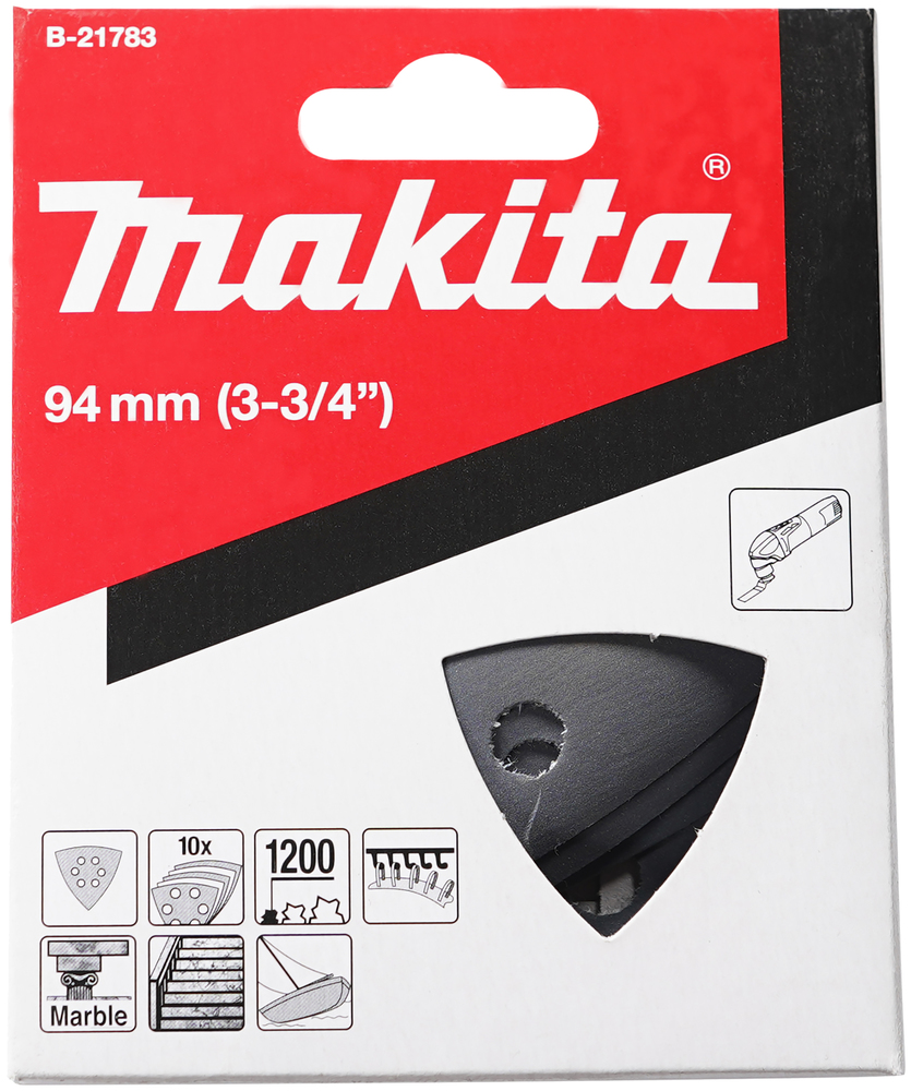 Lihvpaberr delta K1200, 10 tk., must – Makita