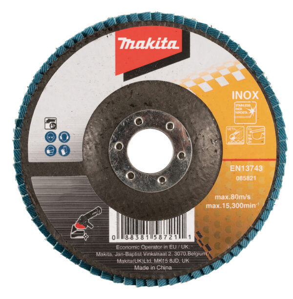 Lamellketas 125mm K120 metall, RST, värviline metall, lametüüp – Makita