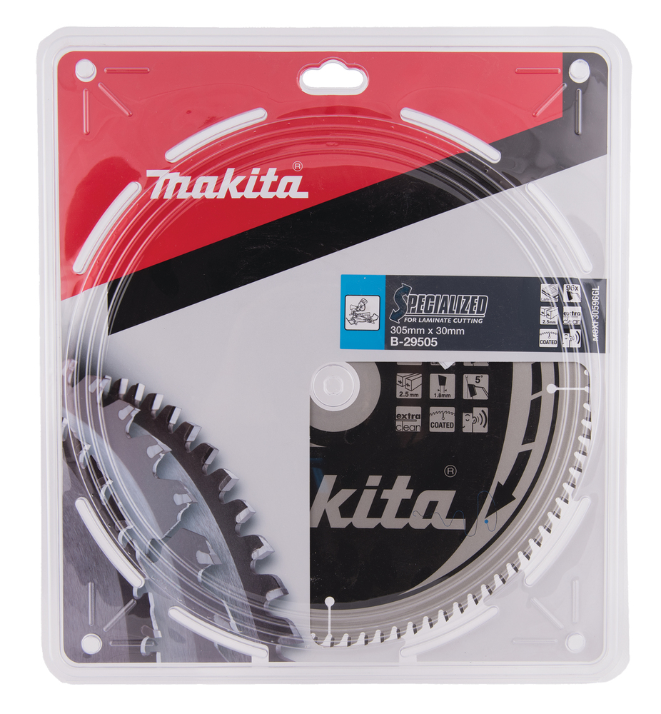 T.C.T hammastega saeketas MDF-i/laminaadi-I lõikamiseks 305X2.5X30mm 5° T96 SPECIALIZED saeketas laminaadi lõikamiseks – Makita