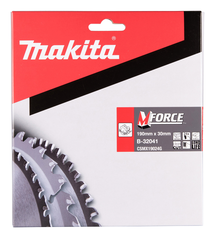 T.C.T hammastega saeketas puidu lõikamiseks 190X2X30mm 15° T24 M-FORCE – Makita
