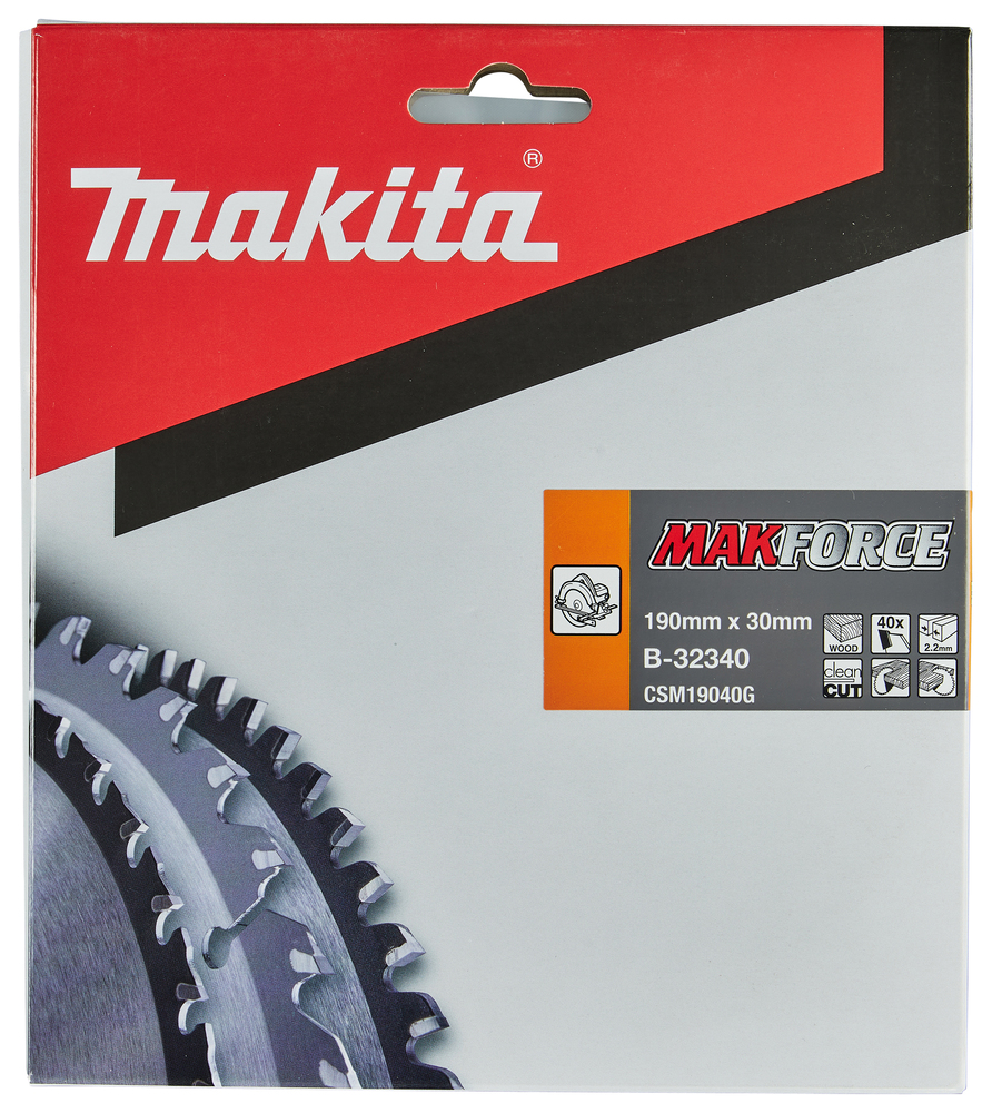 T.C.T saeketas puidu lõikamiseks 190X2.2X30mm 20° T40 MAKFORCE – Makita