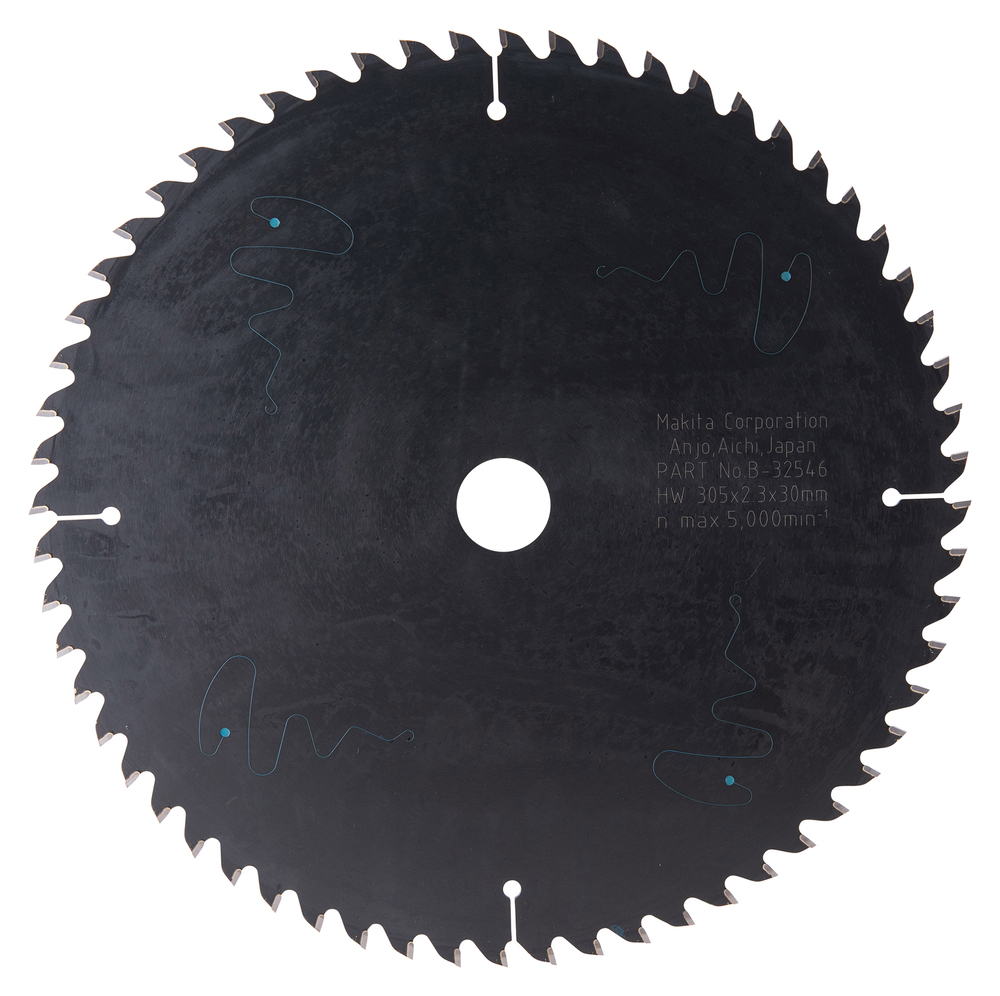 T.C.T hammastega saeketas puidu lõikamiseks 305X2.3X30mm 5° T60 MAKBLADE PLUS – Makita