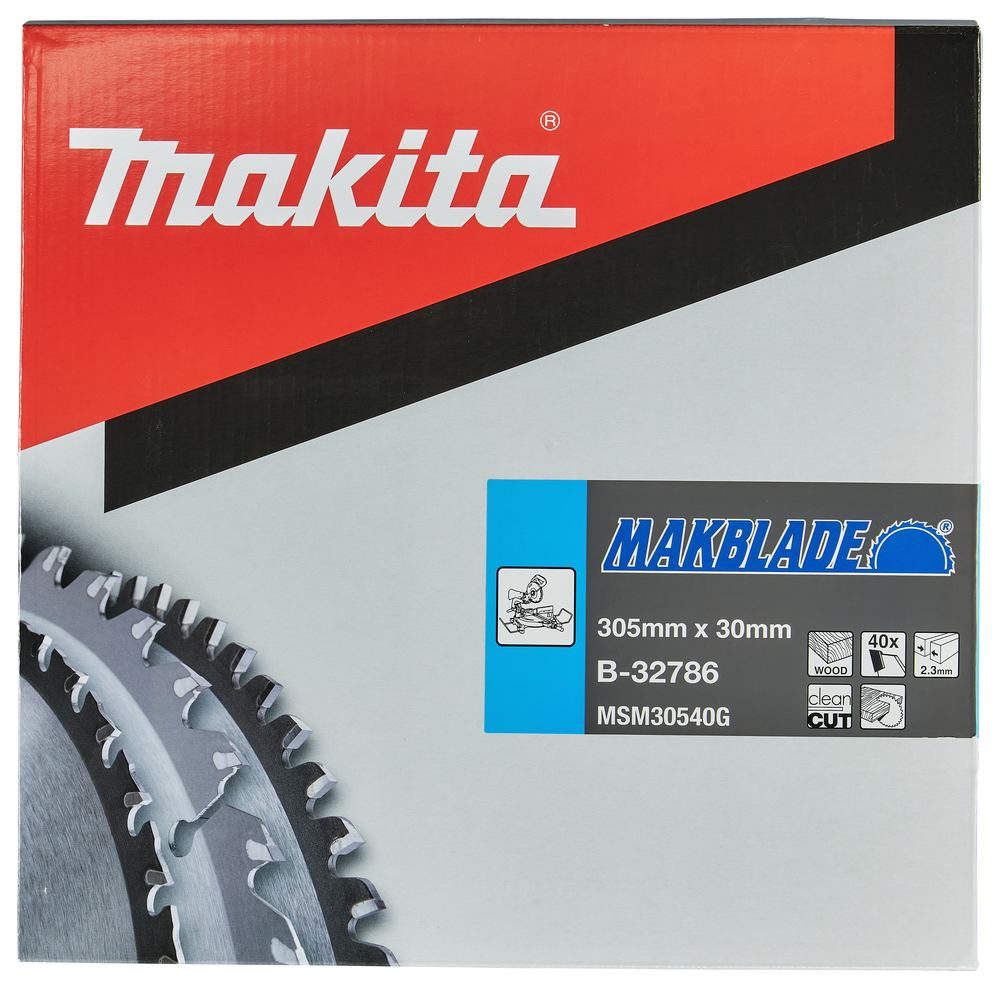 T.C.T hammastega saeketas puidu lõikamiseks 305X2.3X30mm 5° T40 MAKBLADE – Makita