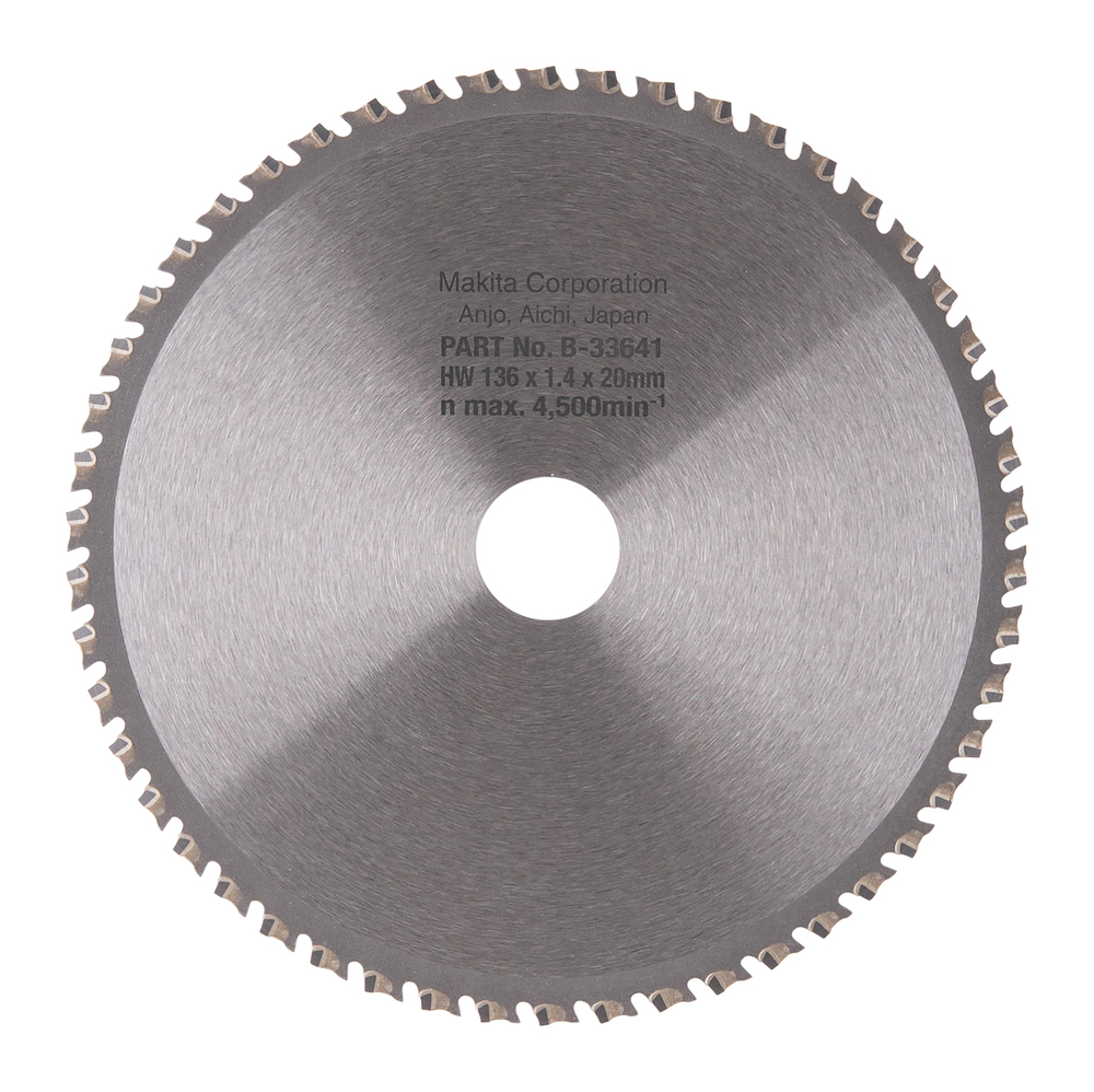 T.C.T hammastega saeketas metalli lõikamiseks 136X1.4X20mm -15° T50 SPECIALIZED – Makita