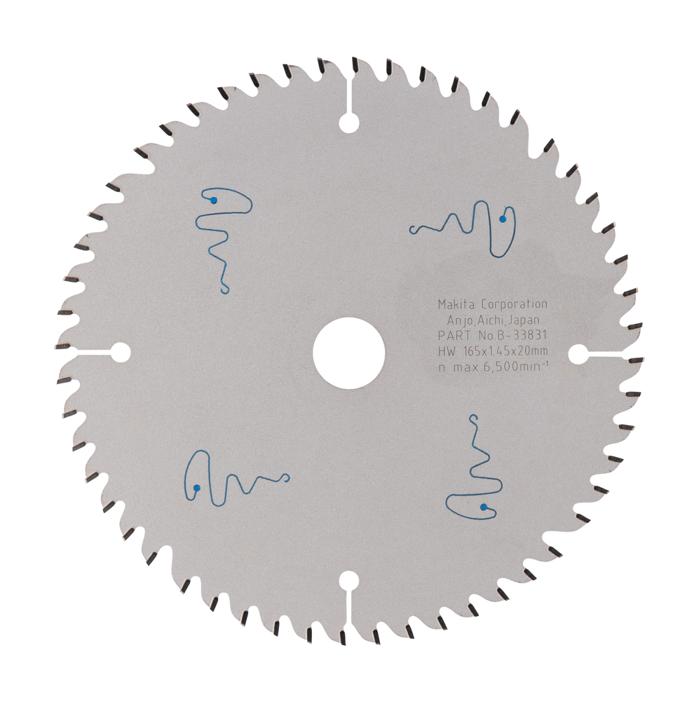 T.C.T hammastega saeketas MDF-i/laminaadi-I lõikamiseks 165X1.45X20mm 5° T52 SPECIALIZED saeketas laminaadi lõikamiseks – Makita